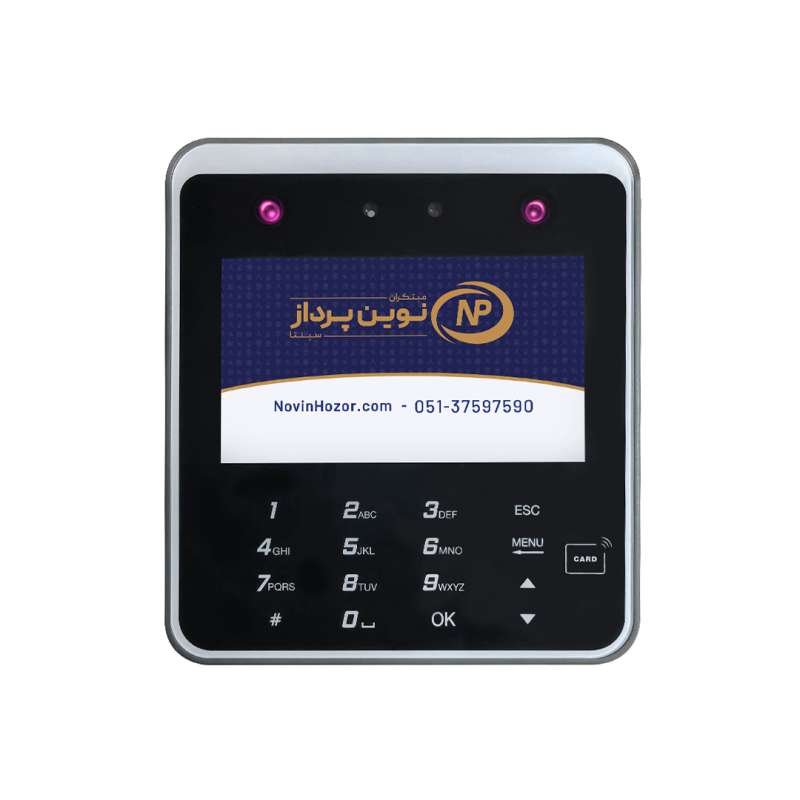 دستگاه حضور و غیاب پردازش چهره و پردازش کف دست با نور مرئی (Visible Light) نوین پرداز مدل NP770